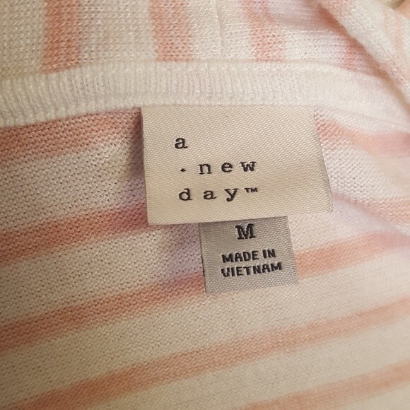 A New Day T Shirt and Striped Cardigan Set pink orange - Picture 4 of 5